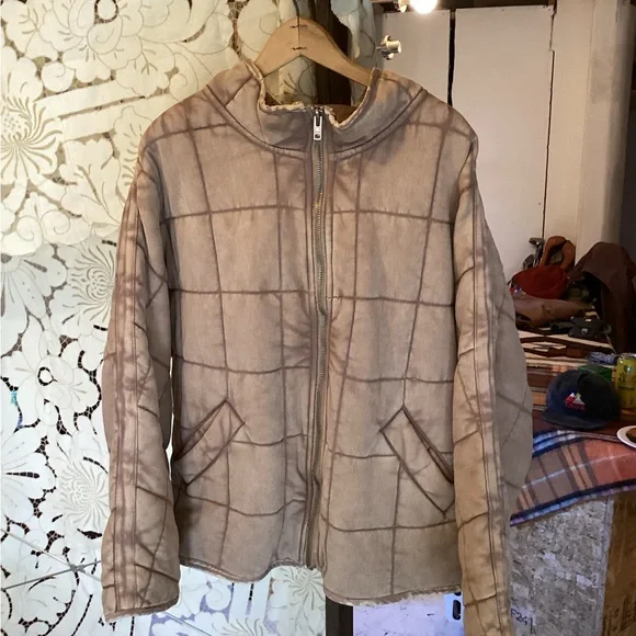 Free People Dolman Quilted Jacket M Champagne Diamonds - Picture 3 of 16